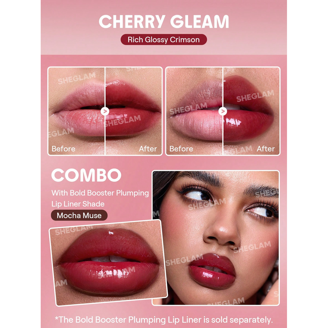 Sheglam Bold Booster Lip Plumper-Cherry Gleam.