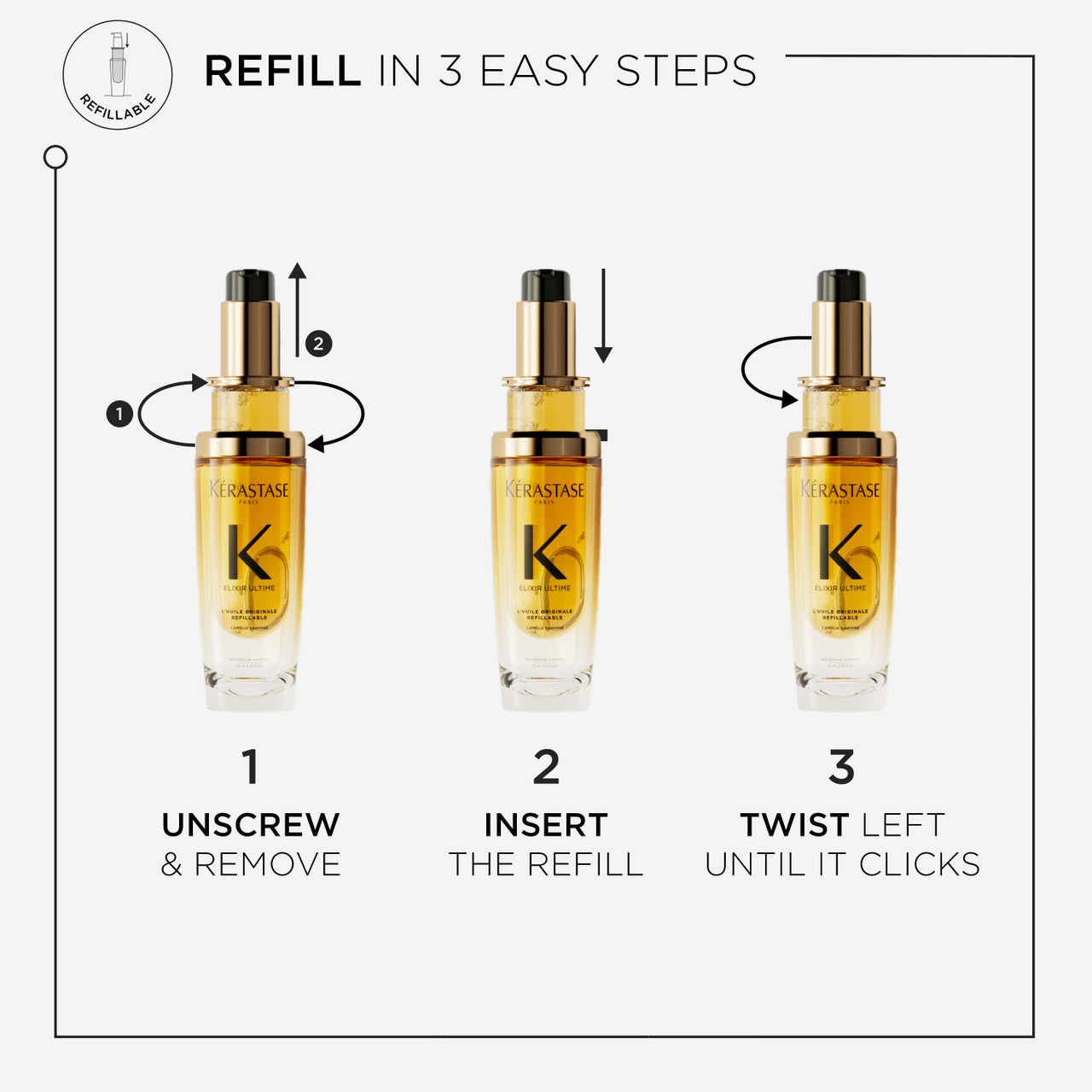 Kérastase Elixir Ultime Hair Oil L'Huile Originale Refill Capsule 75ml