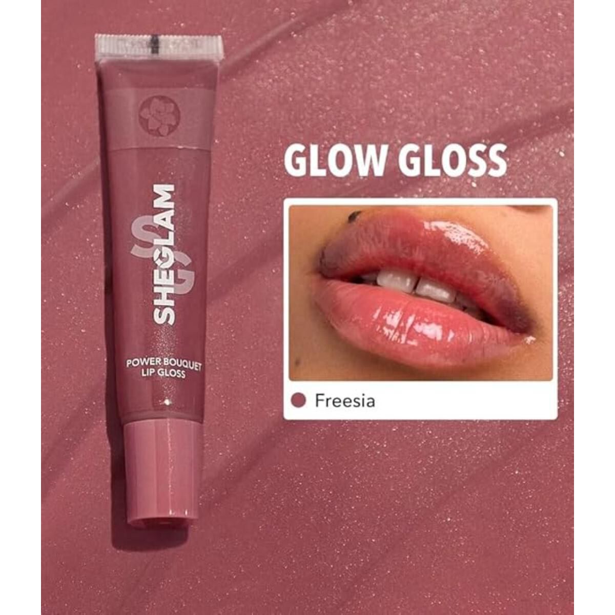 Sheglam Power Bouquet Lip Gloss Freesia Shiny Tinted Moisturizing Lip Gloss (3 ml)