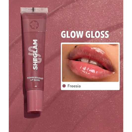 Sheglam Power Bouquet Lip Gloss Freesia Shiny Tinted Moisturizing Lip Gloss (3 ml)
