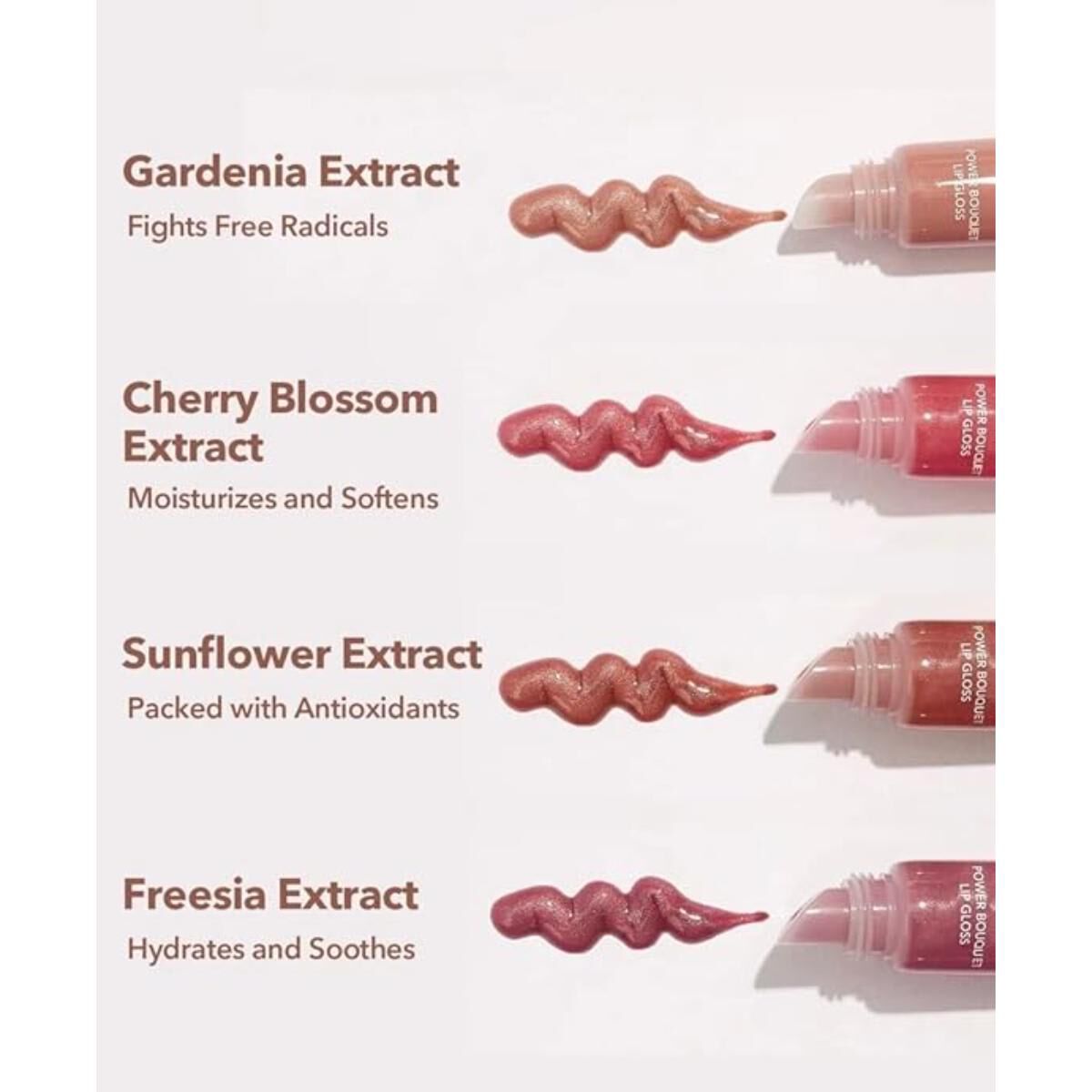 Sheglam Power Bouquet Lip Gloss Freesia Shiny Tinted Moisturizing Lip Gloss (3 ml)